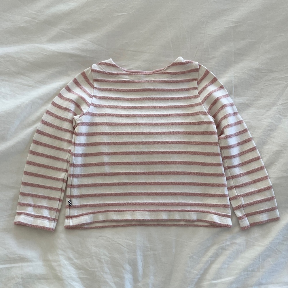Petit Bateau Pink and White Striped Top - Picture 2 of 6